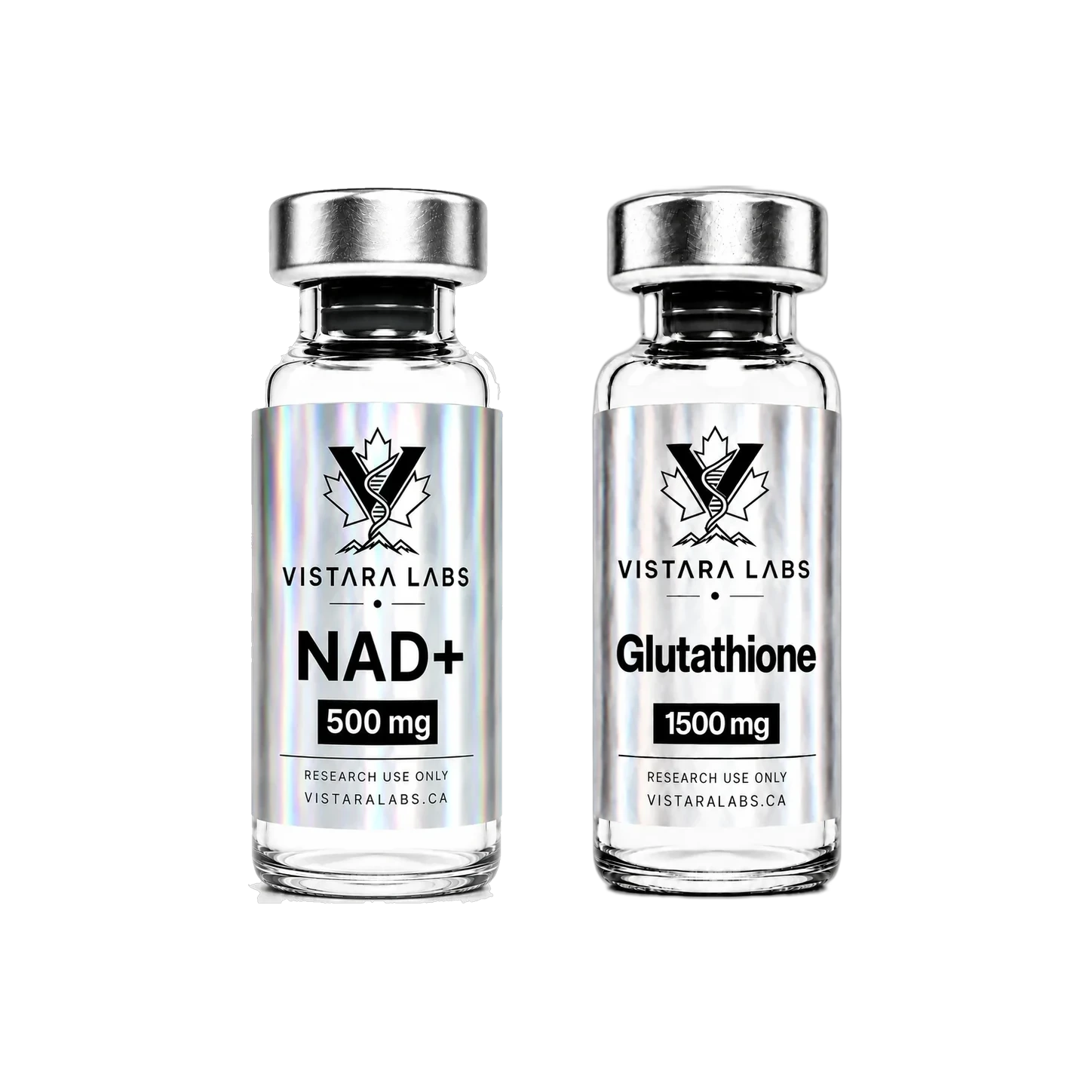 NAD+ vs Glutathione vials